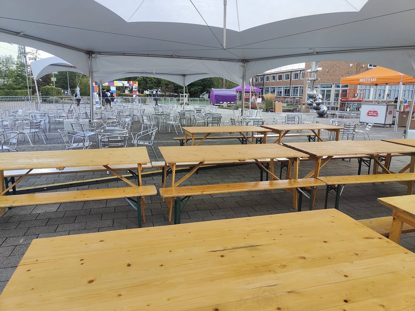 Aluminium Bistro Table & Chair set - Image 5