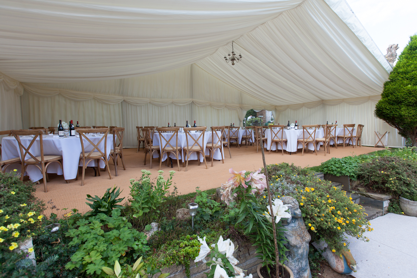 Marquee Canopy 9m x 6m - Full Set Up For 60 Guests