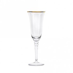 Gold Rim Champagne Flute