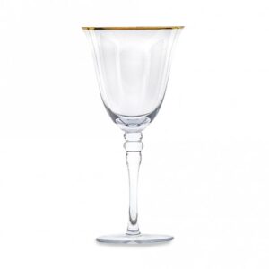 Gold Rim Wine Glass